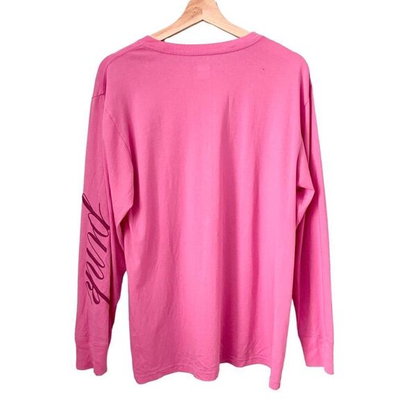 Pink Victoria's Secret Long Sleeve Oversized Campus T-Shirt in Size XS - Picture 3 of 11